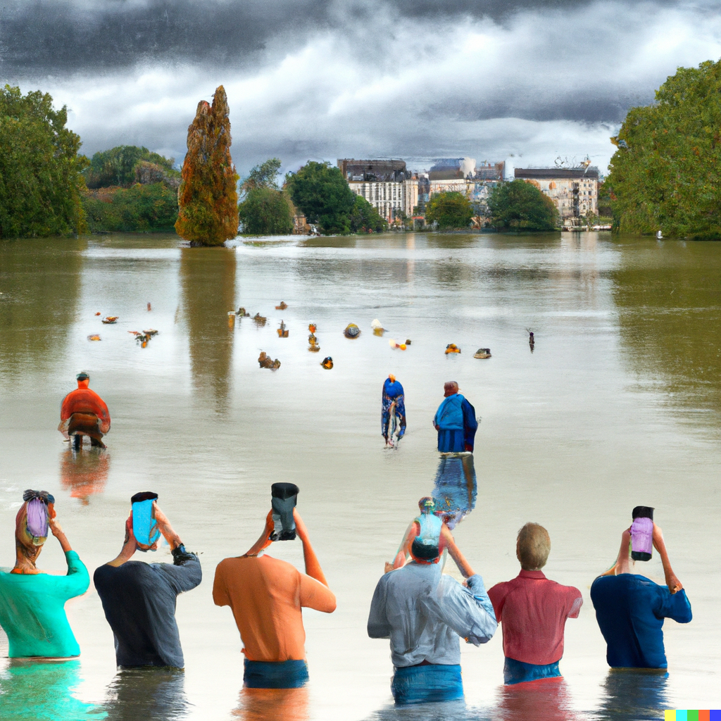 Intelligence artificielle en gestion d'urgence : création IA d'une inondation en France